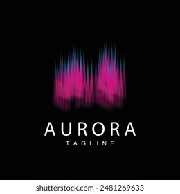 Aurora Logo, Sky Nature Landscape Design, Symbol Vector Illustration Template