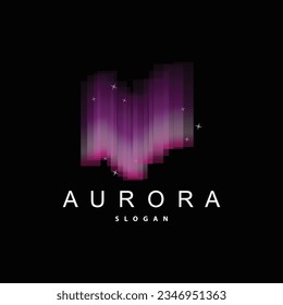 Aurora Logo, Sky View Light Vector Design, Illustration von Symbolvorlagen