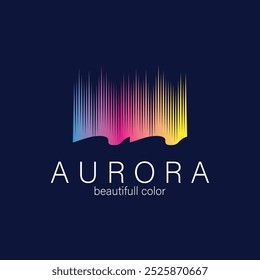 Diseño de Plantilla de ilustración de icono de Vector de logotipo de aurora