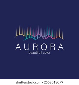 aurora logo vector icon illustration template design