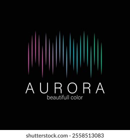 aurora logo vector icon illustration template design