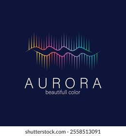 aurora logo vector icon illustration template design
