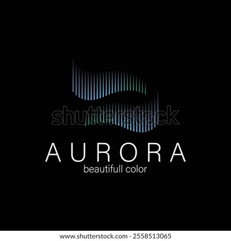 aurora logo vector icon illustration template design