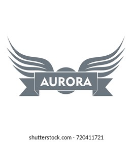 Aurora wing logo. Simple illustration of aurora wing vector logo for web