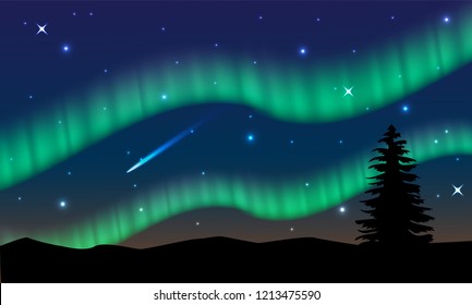 aurora,polar lights,northern lights or southern lights is a natural light display in the Earth's sky, predominantly seen in the high-latitude regions.