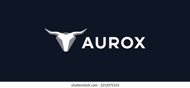 Aurox Cryptocurrency URUS token, Cryptocurrency logo on isolated background with text.