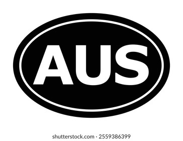 AUS Australia Australian Oval Circle Sticker Decal 