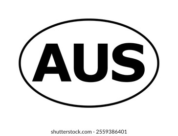 AUS Australia Australian Oval Circle Sticker Decal 