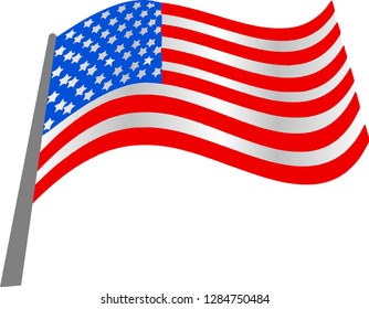 AUS Flag, American Flag - Vector _illustration