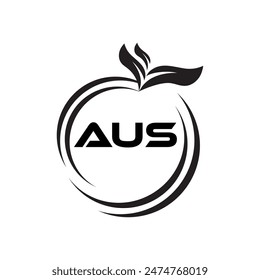 AUS-Buchstabe Logo Design. AUS Einfaches und modernes Monogramm-Logo. AUS Abstraktes Alphabet Vektorgrafik Design.