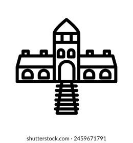 Auschwitz  icon in vector. Logotype
