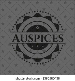 Auspices black emblem. Vector Illustration. Detailed.