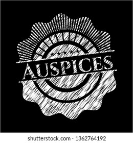 Auspices with chalkboard texture