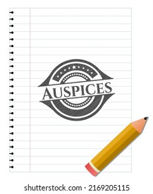 Auspices drawn with pencil strokes. Vector Illustration. Detailed. 