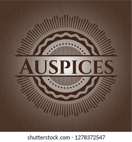 Auspices wooden emblem