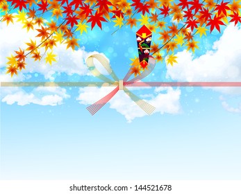 Auspicious decoration background maple