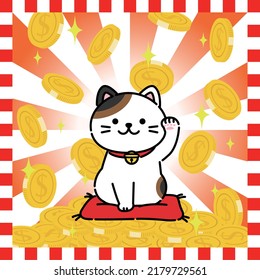 It is an auspicious illustration full of coins.