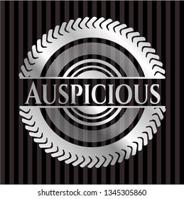 Auspicious silvery emblem or badge