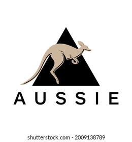 aussie logo brand design vector