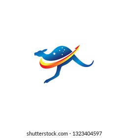 Aussie logo design on white background