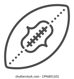 Aussie rules, square line vector icon.