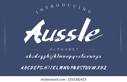 El tipo de letra de las letras de ausente aislado en el fondo negro. Alfabeto textual en arte callejero y estilo graffiti. Grunge y sucio efecto.  Letras de pincel vectorial.