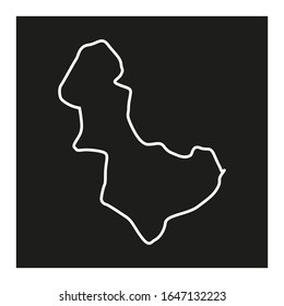 Aust Agder region map, country of Norway