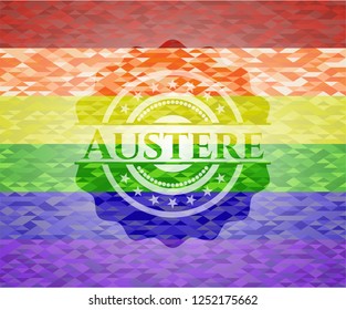 Austere lgbt colors emblem 