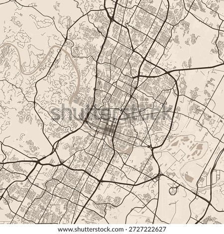 Austin City Map a streamlined grid sepia toned evokes a modern cityscape with crisp clean lines in monochrome a refined elegance in format, emphasizing refined linework, with balanced composition.