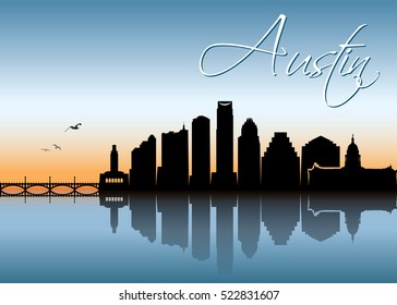 Austin skyline - vector illustration