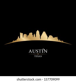 Austin Texas City Skyline Silhouette. Vector Illustration