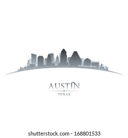 Austin Texas City Skyline Silhouette. Vector Illustration