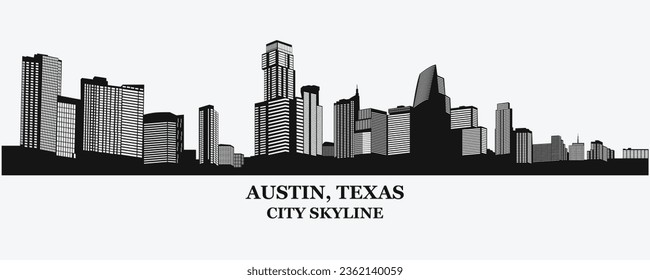 Austin Texas City Skyline Silhouette