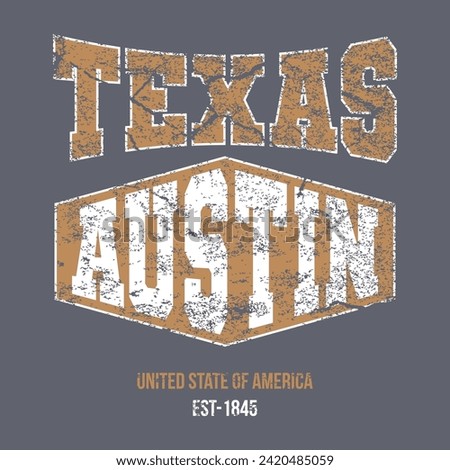 Austin Texas Crack Artwork. College print for t-shirt