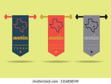 Austin Texas Logo design Concept, Vector EPS 10.