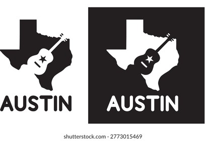 Austin Texas Logo design concept, can be use for website template advertisement attachment poster banner souvenir printing coffee mug cap Vector EPS 10.
