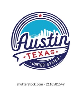 Austin Texas logotype. City of Austin vector design template.
