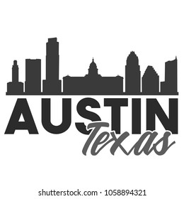 Austin Texas Skyline Souvenir Travel Vector Stock Vector (Royalty Free ...