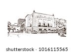 Austin, Texas, USA. Hand drawn sketch illustration in vector.