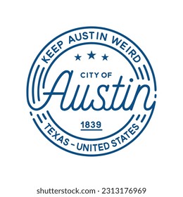 Austin Texas Vector design template. Austin Texas logotype. Vector and illustration.