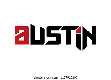 Austin typography design vector, for t-shirt, poster and other uses