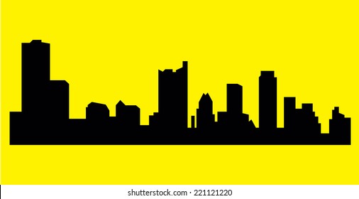 Austin,Texas City Silhouette