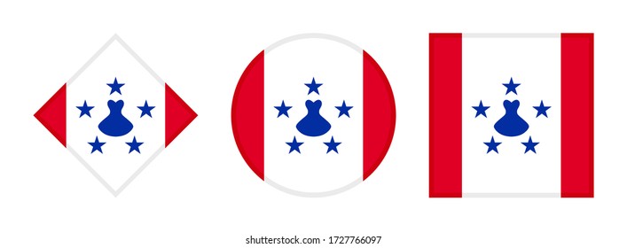 Symbol für die australische Inselflagge, isoliert auf weißem Hintergrund