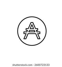 Austral sign icon isolated. simple vector icon on white background