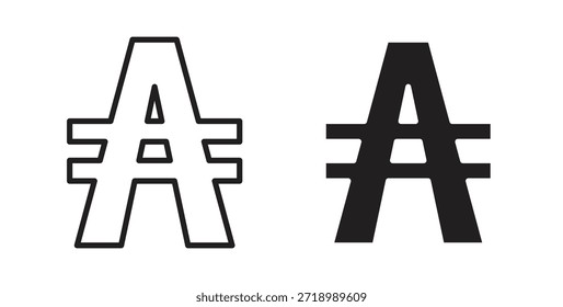 Austral sign for mobile app, editable designs