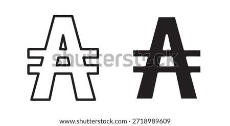 Austral sign for mobile app, editable designs