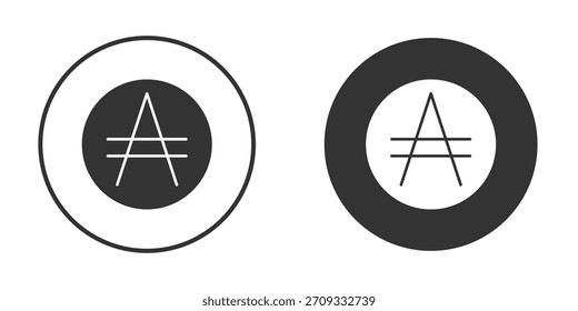 Austral signs symbol sign in solid style.
