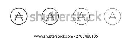 Austral signs vector collection, illustration logo template in trendy thin line editable strokes style.