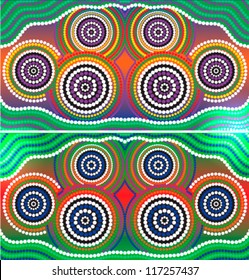 Australia Aboriginal Art Vector Background