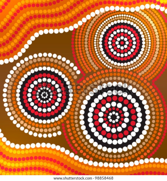 Australia Aboriginal art\
vector background